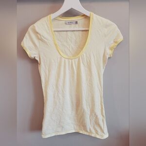 RESERVED Basic Round Neck Top with Strech